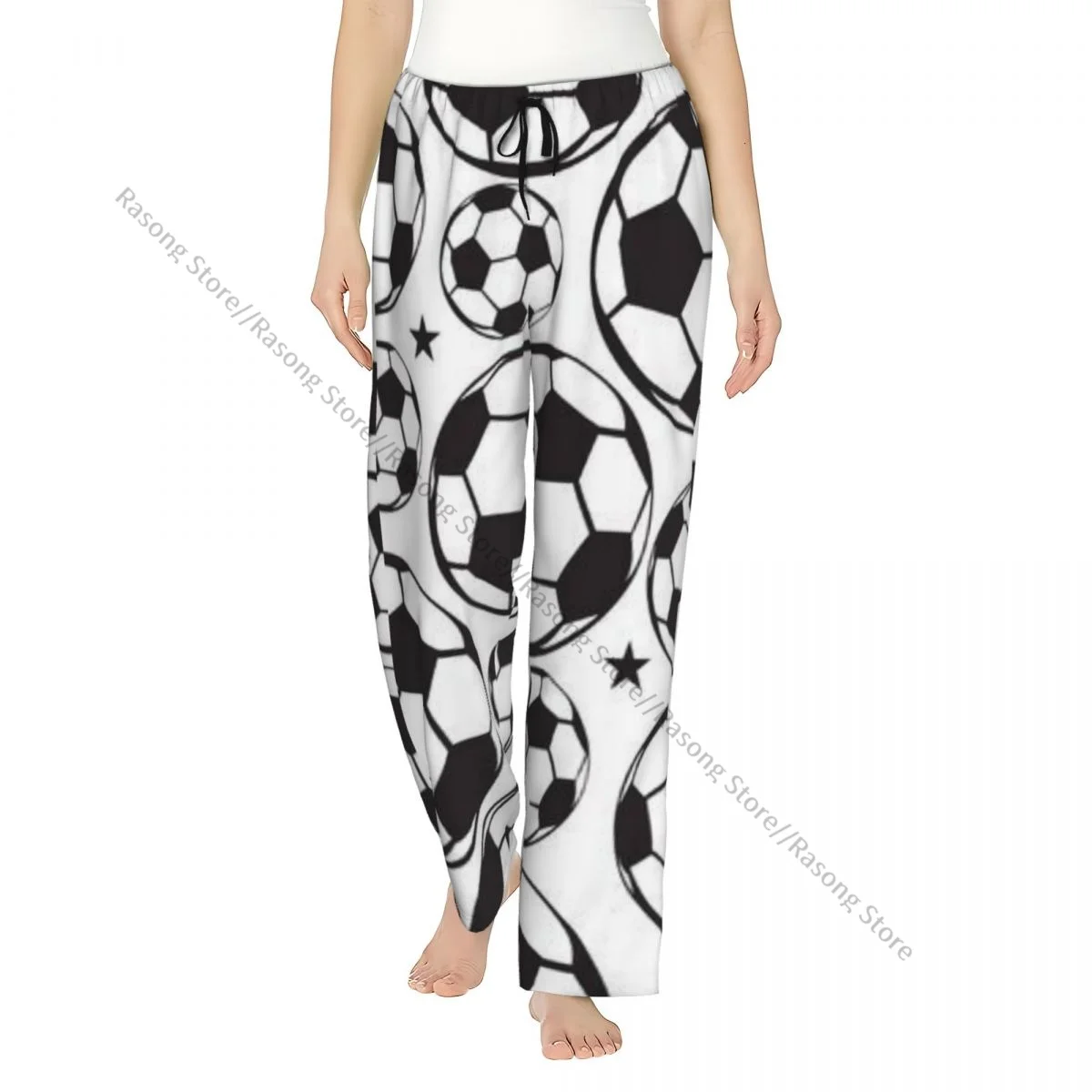 

Women Lounge Pants Soft Football Soccer Ball Pattern Pajama Pants Sleepwear