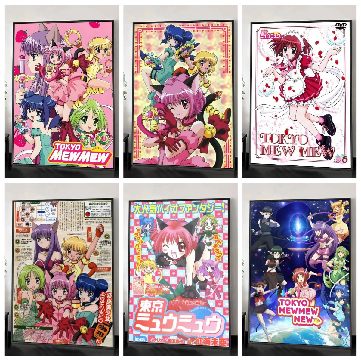 

Пазл для взрослых, 500/1000 элементов, T-Tokyo Mew Mew, аниме, бумажный пазл, декоративная картина, упражнение для развития мышления