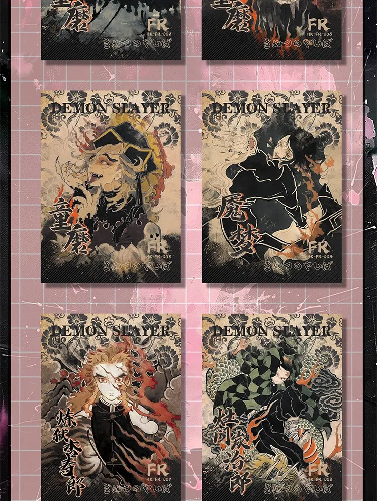 New Demon Slayer Card Immortal Breath Phantom Cards Anime Tanjirou Kamado Nezuko Rare VR MR Collection Cards Children Toys Gift