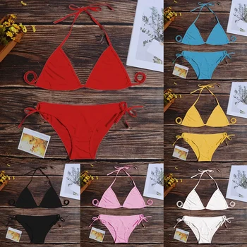 Vrouwen String Bikini Set Sexy Badpak Bandage Stijl Braziliaanse Badmode Zomer Accessoires Voor Vakantie Vakantie Strand Zwembad