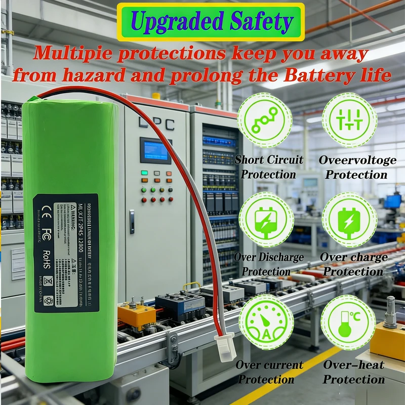 

New Robotic Vacuum Cleaner 14.8V 5200/6500/9800/12800mAh Robot Battery For Xiaomi Viomi S9 ROIDMI EVE PLUS