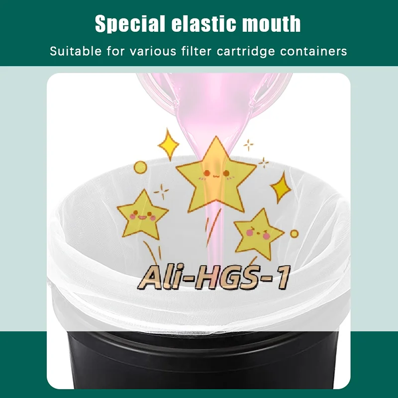 

5 шт. профессиональные нейлоновые сетчатые мешки для краски, мелкая сетка для фильтрации краски, клея и смолы, верхняя застежка на шнурке, прочная и многоразовая