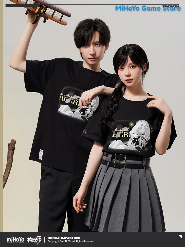 

[Genuine] Otto Apocalypse Short Sleeve MiHoYo Honkai Impact 3 Apocalypse Graduation Trip Theme Doujin Couple T-shirt Unisex