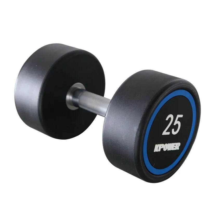 Round Head Dumbbell Set 50kg Fixed Rubber-Cast Iron Bodybuilding Fitness Durable Comfortable Handle Gym Equipment