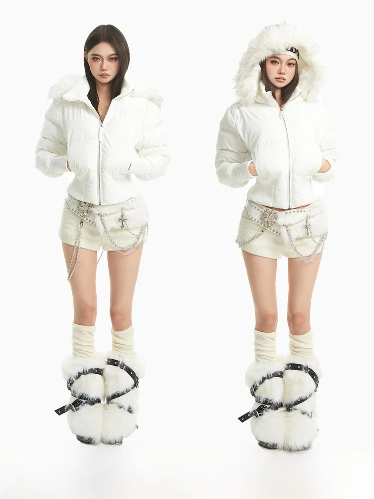 

Женская утепленная теплая хлопковая куртка с капюшоном, осенне-зимнее универсальное пальто для похудения, короткое, на молнии