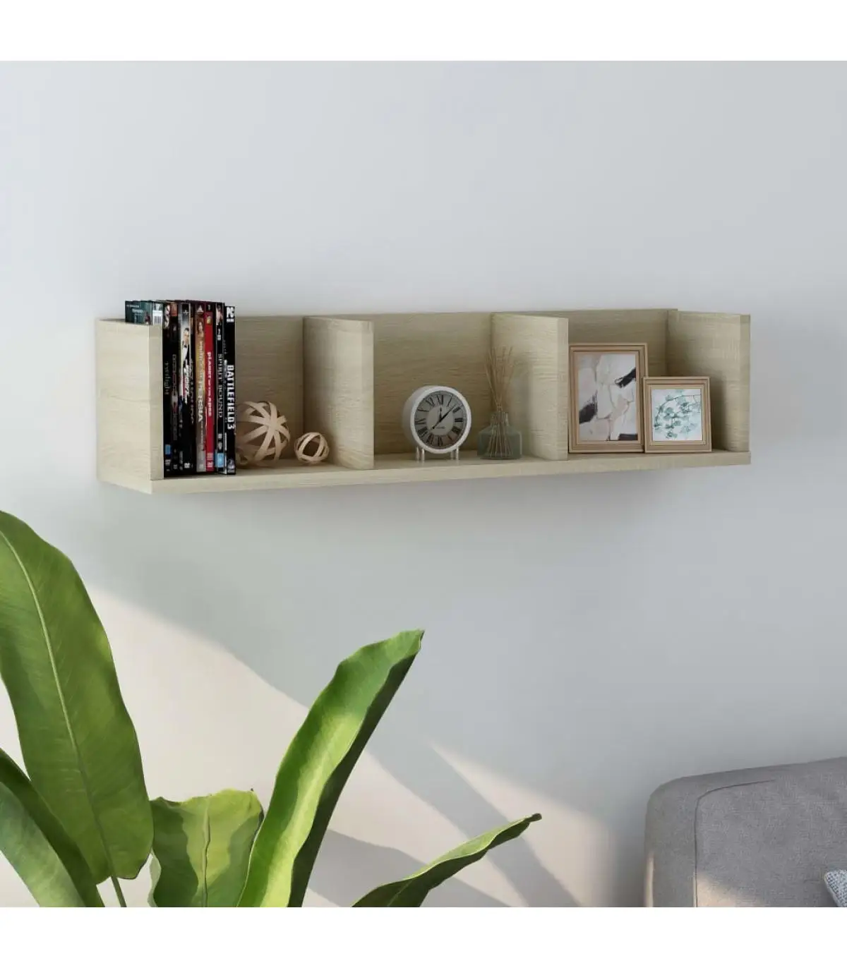 Shelves and Shelves Wall Rack for Oak Plywood CD 75x18x18cm