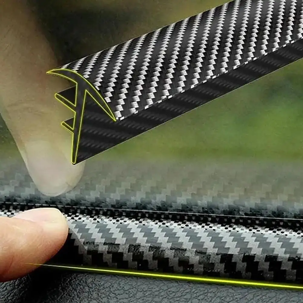 

Universal Car Dashboard Dust Proof Sealing Strip Stickers Carbon Fiber Filling Sealing Strip Auto Dashboard Windshield Gaps 1.6M