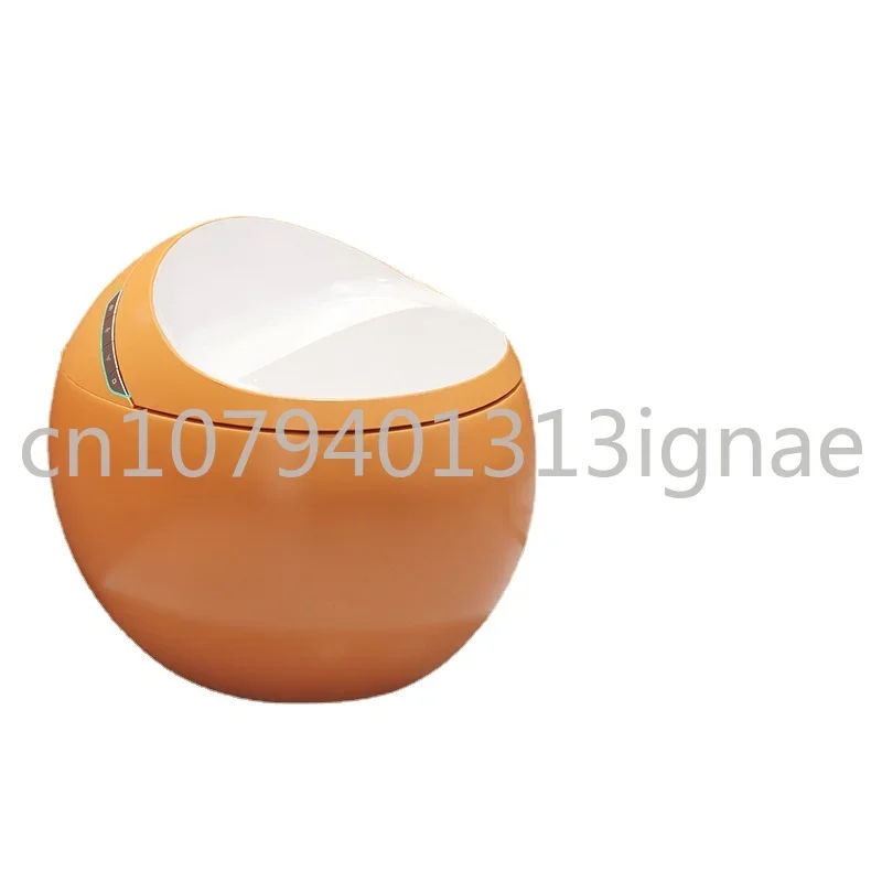 Creative egg-shaped intelligent toilet household instant heating integrated full-automatic flip foam toilet without wate