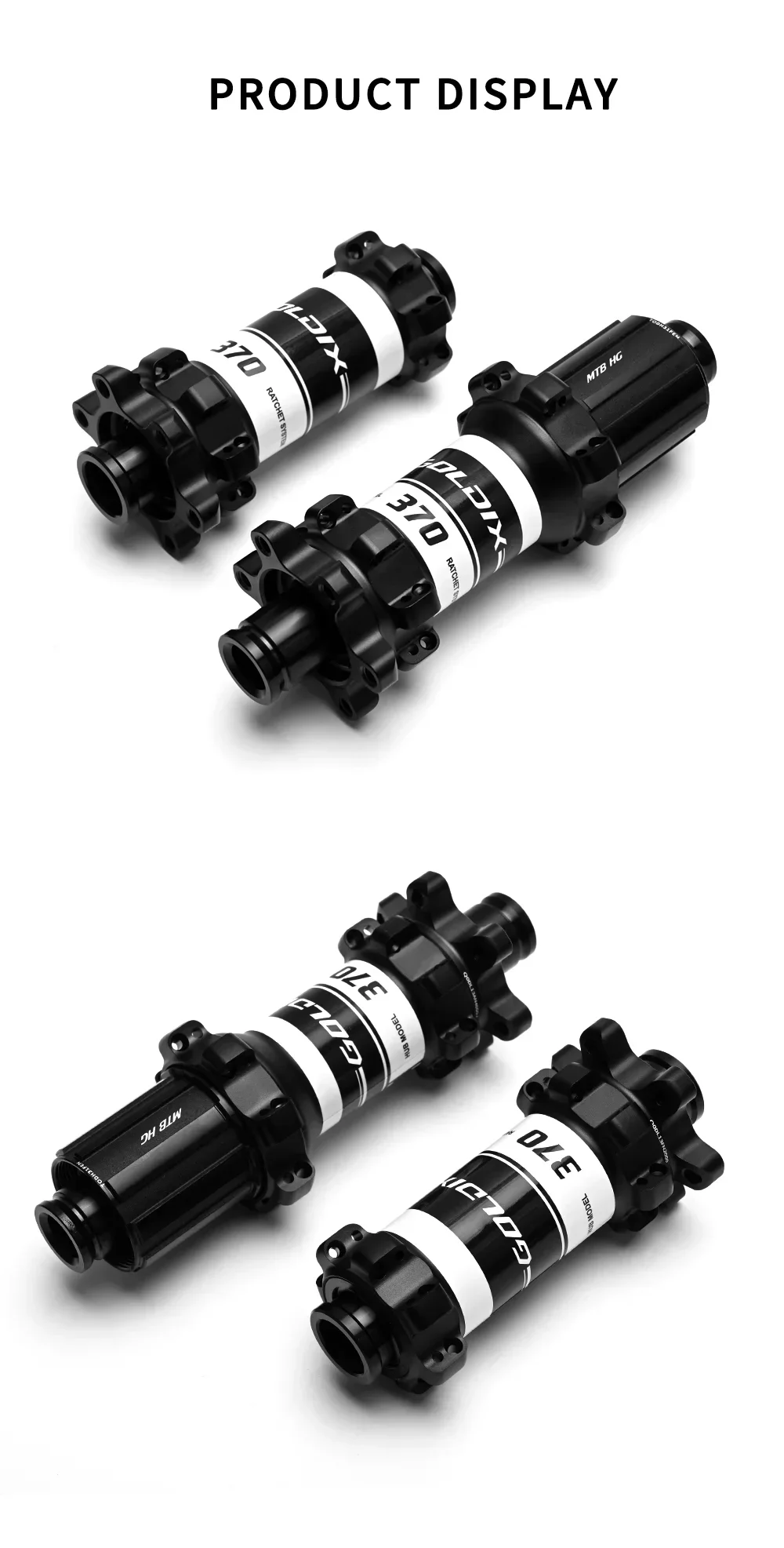 GOLDIX Mountainbike-Nabe, gedichtete Lager, Straight Pull, 24H, 6-Bolzen-Scheibenbremse, Ratchet 36T, BOOST MTB-Nabe für HG XD MS Freilauf. – Detail 12
