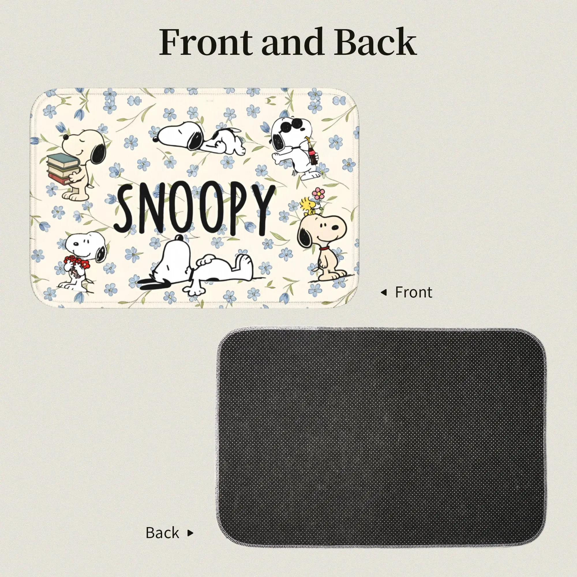 Custom Cute Cartoon S-Snoopys Doormat Anti-Slip Bath Kitchen Welcome Mat Living Room Door Floor Entrance Carpet Rug Footpad
