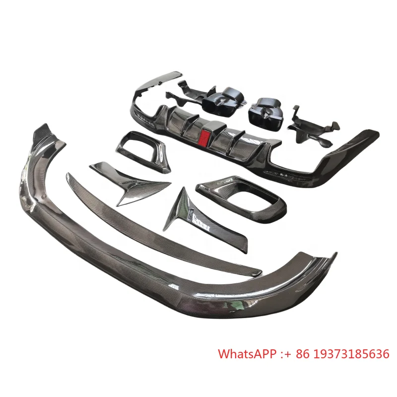 

B Style Carbon Fiber Front Lip Vent Diffuser Spoiler Fender for Mercedes Benz S-Class W222 S63 S65 Body Kit