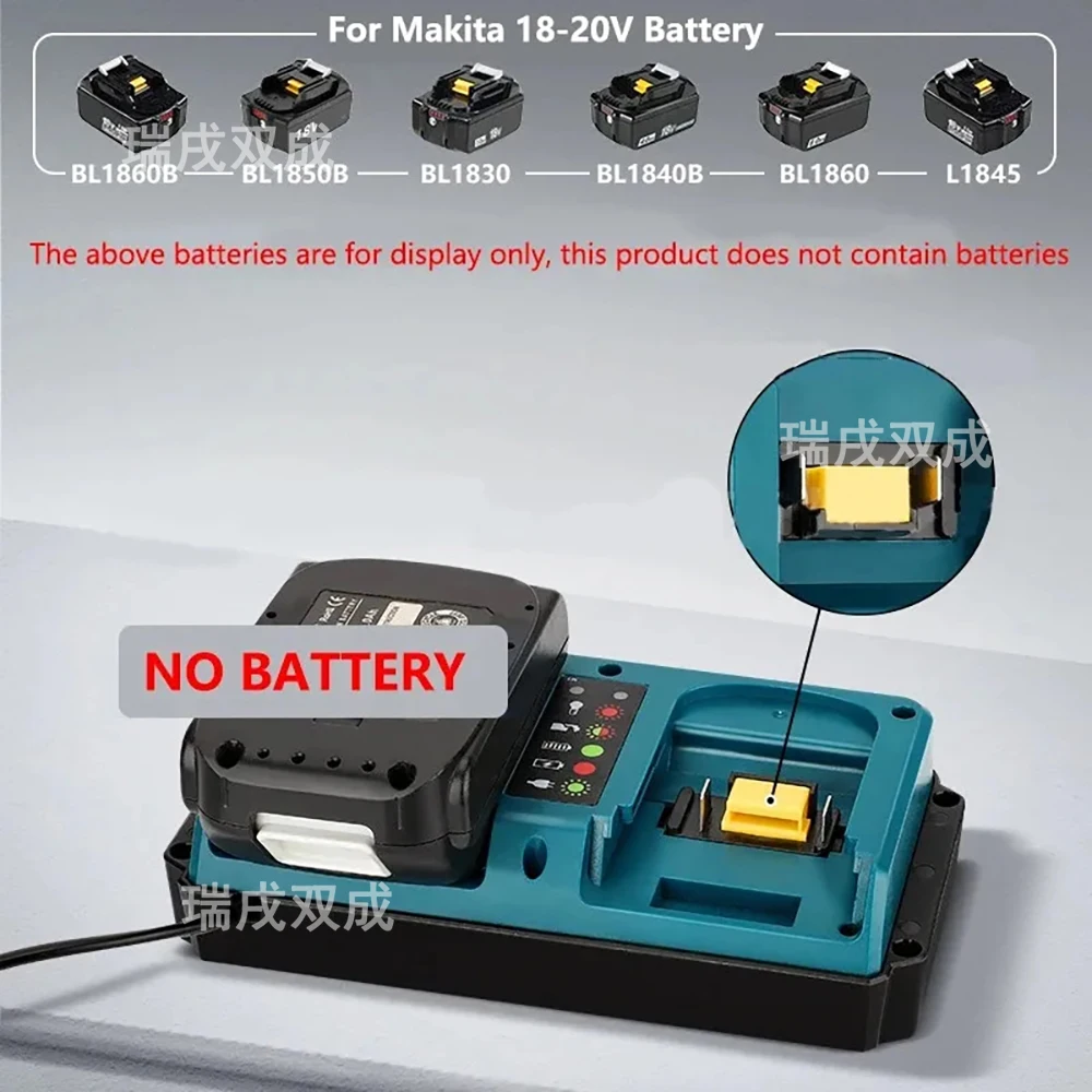 Compatible with DC18RC DC18RD Power Tools Lithium Battery Fast Charger for Makita 14.4V 18V BL1830 BL1850B BL1860B BL1430 BL1460