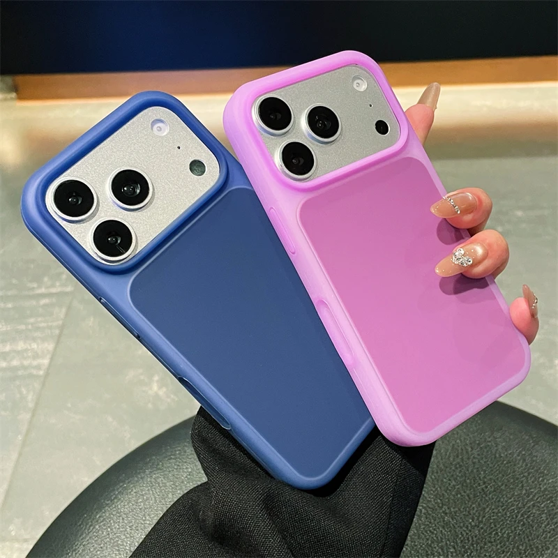 Original Flüssigsilikon Candy Jelly Farbige Matte Weiche Hülle für iPhone 18 Pro 17 16 15 Pro Max Stoßfeste Bumper-Schutzhülle – Detail 8