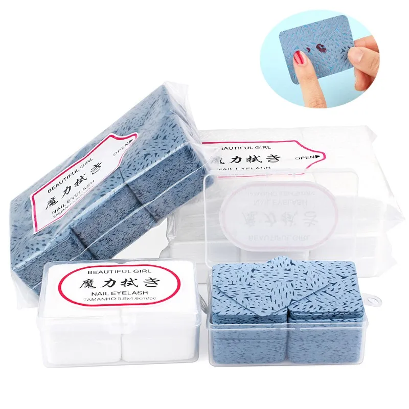 180/540Pcs Lint Free Anti-Tear Magic Nail & Eyelash Cleaning Pads Thick Non-Woven Remover Wipes Cotton for Nail Salon Use