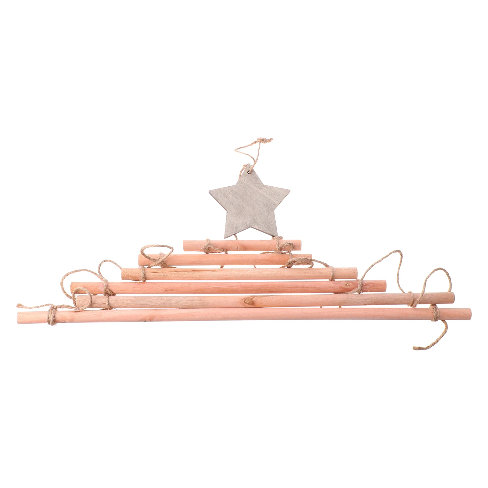 Christmas Tree Wall Hanging Wood Ladder Rack Xmas Rope Decoration Corner Shelf Garland