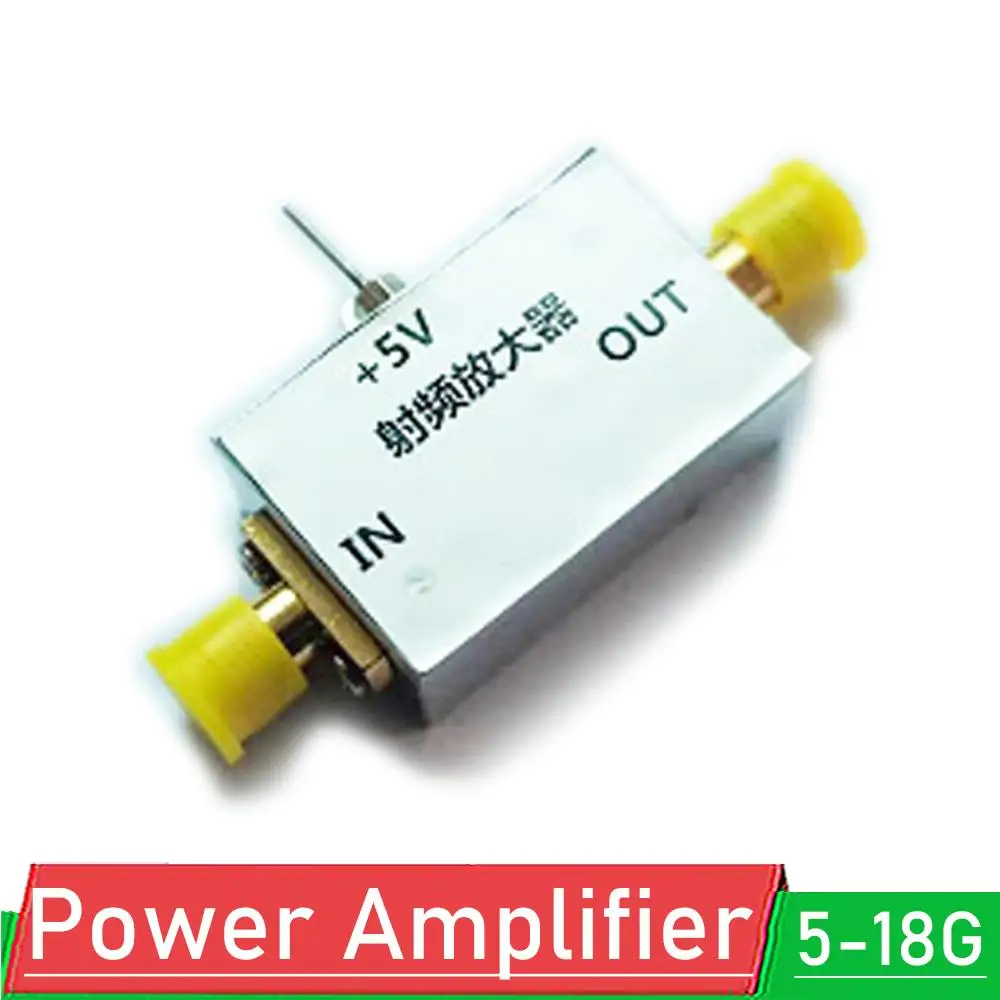 5-18GHz C/X/Ku Band Broadband Power Amplifier Microwave RF AMP Module For RF Testing Communication, Transmitter Receiver System