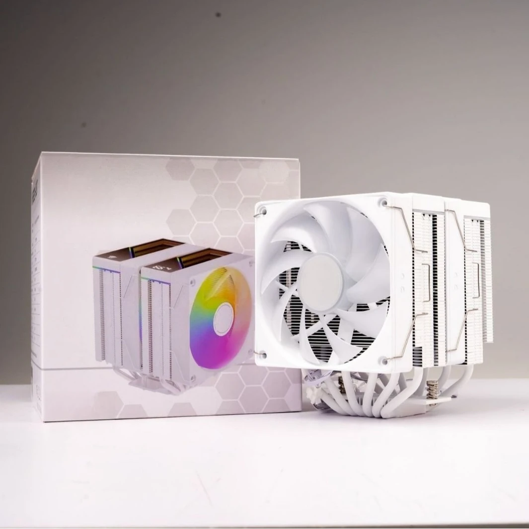KF620 digital display radiator 12cm colorful light PWM temperature control desktop computer CPU silent fan