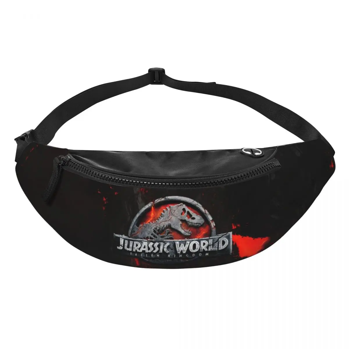 Personalized Jurassic Park Fanny Pack for Women Men Fashion Sci Fi Dinosaur Crossbody Waist Bag Traveling Phone Money Pouch