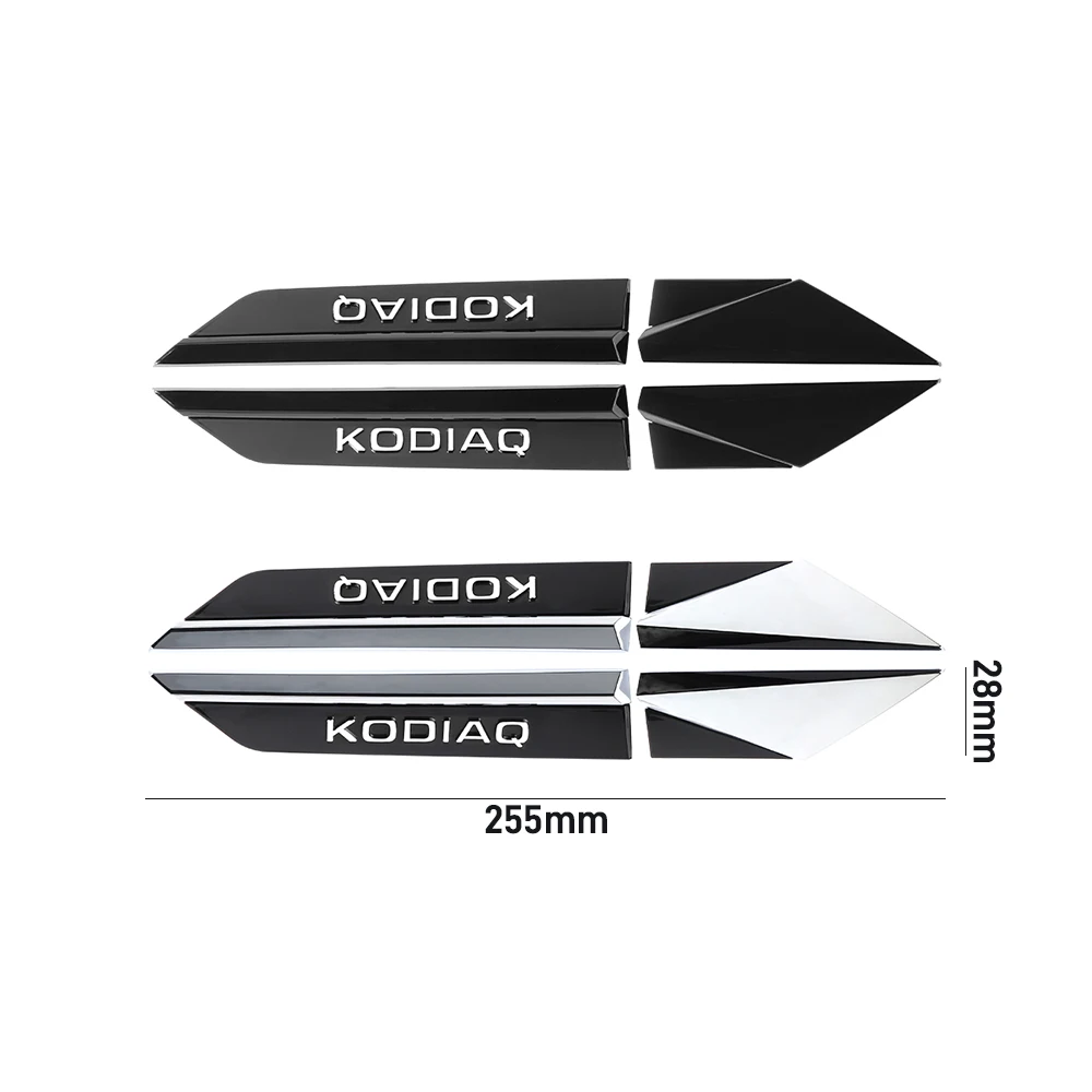 2pcs ABS Car Fender Side Wing Emblem Sticker Decoration For SKODA Kodiaq Karop Kamiq Superb Badge Auto Modification Accessories