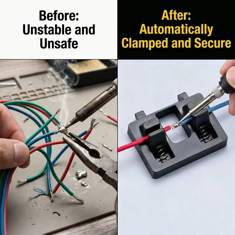 Durable Wire Fixing Tool for Soldering Applications Precision Spring Clamp Holder for Stable Cable Connection Projects view 5