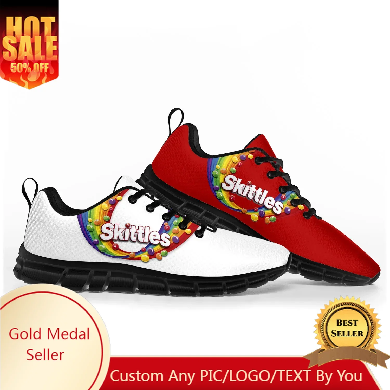 

S-Skittles F-Fruity Sports Shoes Mens Womens Teenager Customized Sneakers Casual Tailor-Made Shoe High Quality Couple