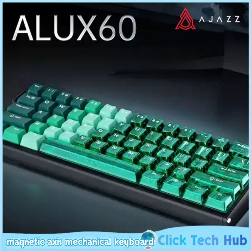 

AJAZZ ALUX60 Механическая клавиатура с ЧПУ с магнитной осью, алюминиевая, индивидуальная, с возможностью горячей замены, проводная игровая и киберспортивная компьютерная клавиатура
