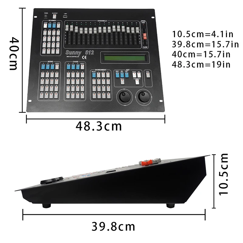 Consola maestra profesional DMX 512, iluminación de escenario, controlador Sunshine 512 para fiesta, Pub, Club nocturno, discoteca, KTV, luz con cabezales móviles