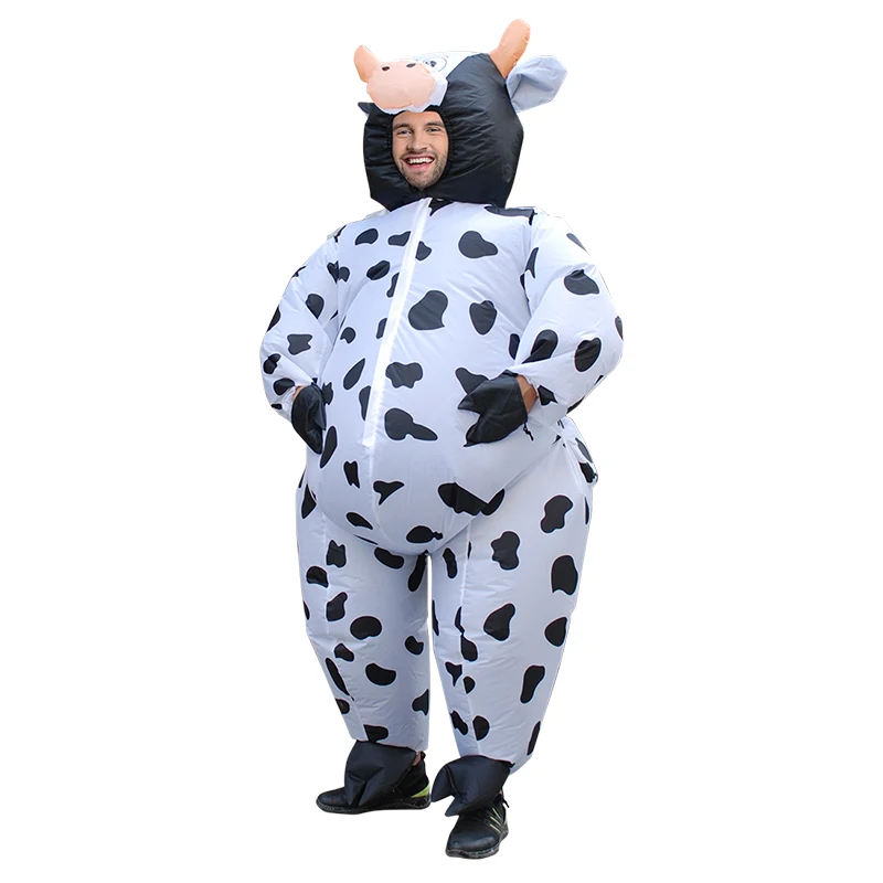 Loween Iatable Costume vache à lait tenue Performance farces accessoires vêtements vache Cosplay 50-90 cm scène ethnique vêtements pour femmes