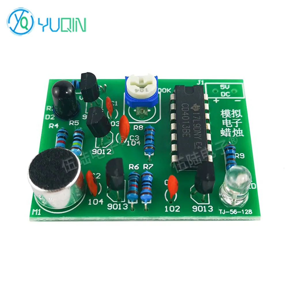 Имитация свечи на день рождения, печатная плата, комплект для сварочных упражнений + управление потоком, имитация обучения, электронное производство, сделай сам