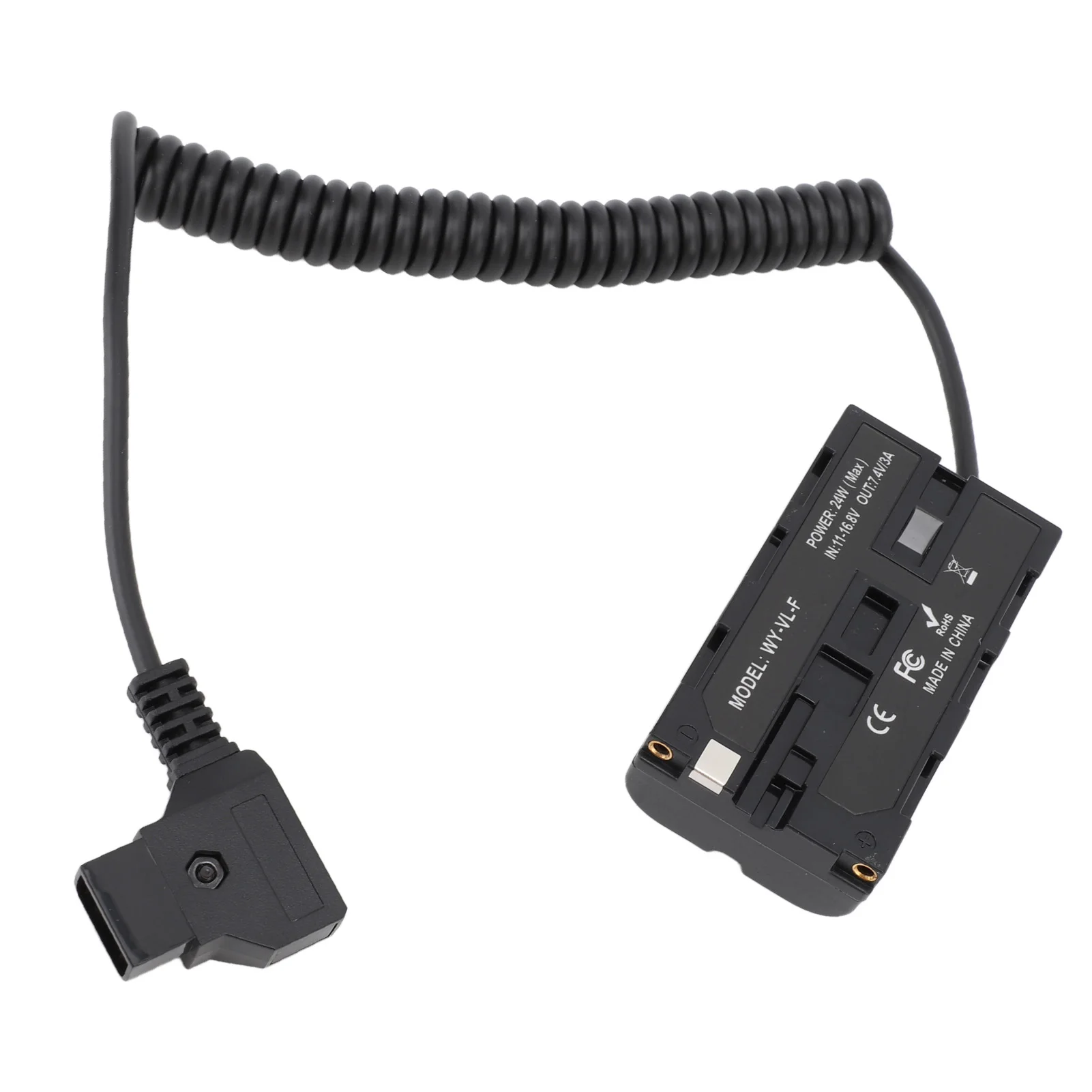 D Tap to NP F550 Dummy Battery 37‑100cm Cable High Conversion Efficiency Fully Decoded NP F550 Dummy Battery For Camera Monitor