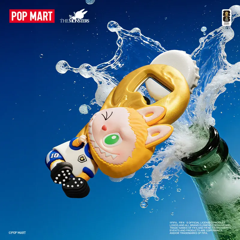 Authentic The Monsters X Fifa Series Labubu Bottle Opener Fridge Magnet Blind Box Cute Home Deocr Fridge Decoration As Gifts view 5