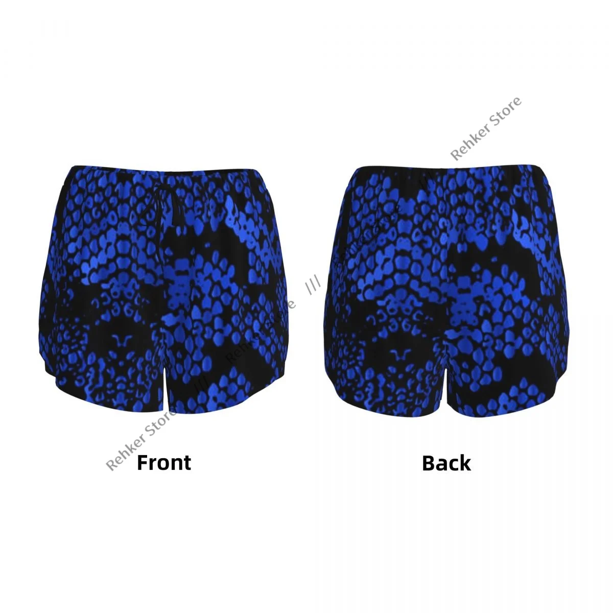 Workout-Shorts für Damen, Fitness, schnell trocknend, doppellagige Shorts, Schlangenstruktur, sportliches Yoga, kurze Hosen, Gym-Leggings