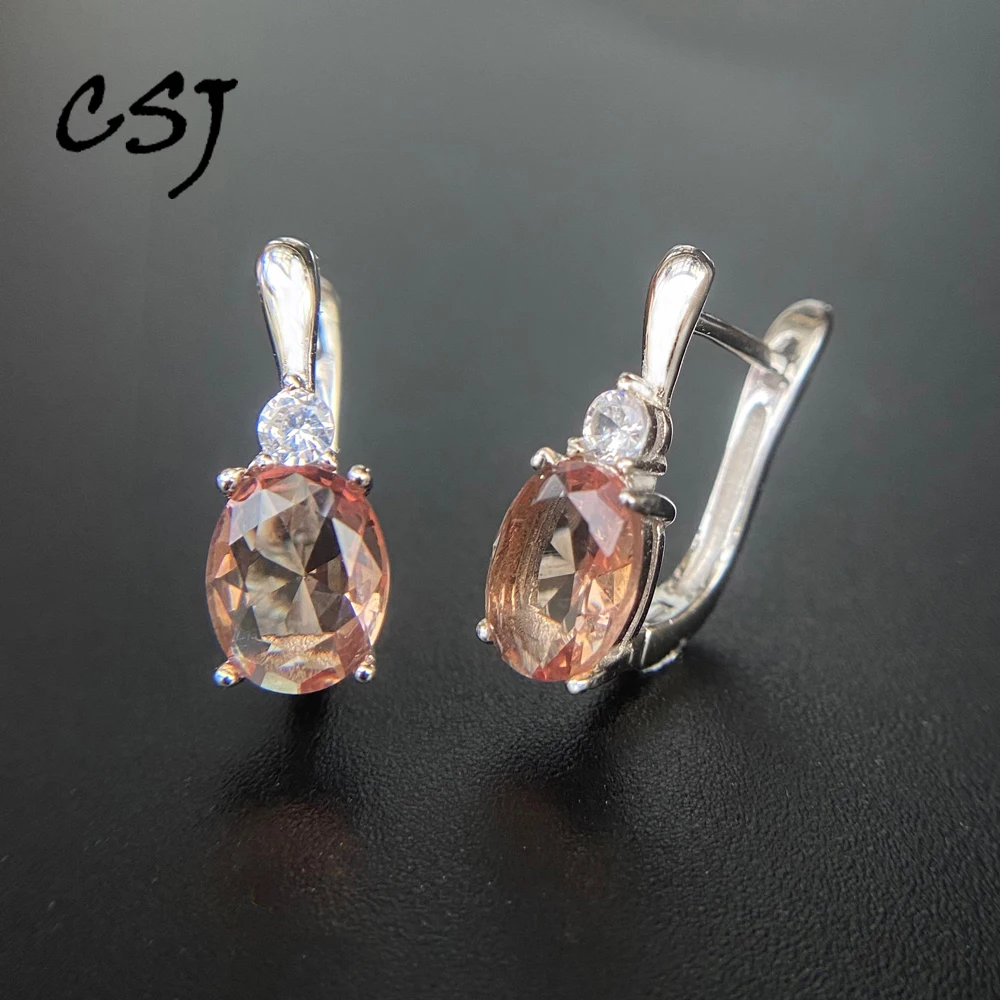 

Модные серьги с султанитом, стерлинговое серебро 925 пробы, драгоценный камень, овальный 7*9 мм, созданные ювелирные изделия из султанита для женщин, подарок на свадьбу