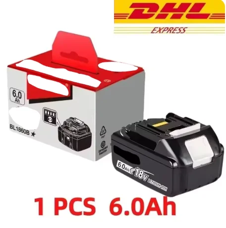 2026 for Makita BL1860 BL1850B BL1850 BL1840 BL1830 Screwdriver Battery & Charger 18v Replacement Power Tool Batteries.