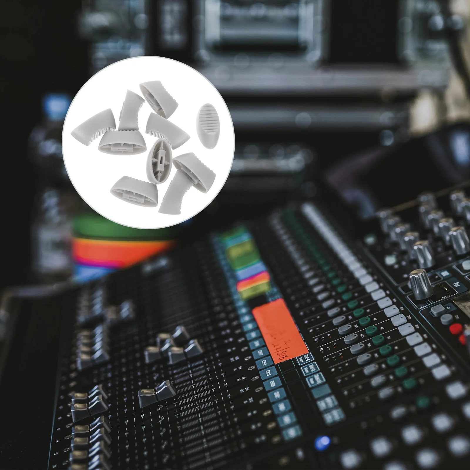 

10Pcs Console Mixer Slider Fader Knob Efficient Mixing Task Durable Plastic for 4mm Mixer Slider Cover Plastic Fader Knob