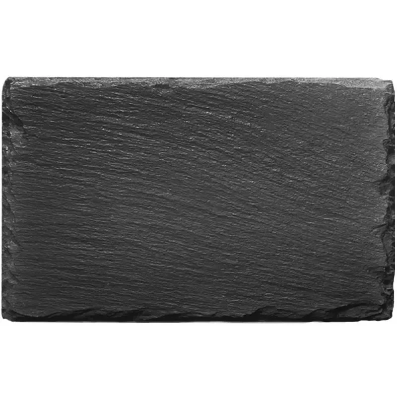 Lot 4 Plateaux Ardoise 40x30cm - Plateau Sushi Fromage Dessert Noir Rustique