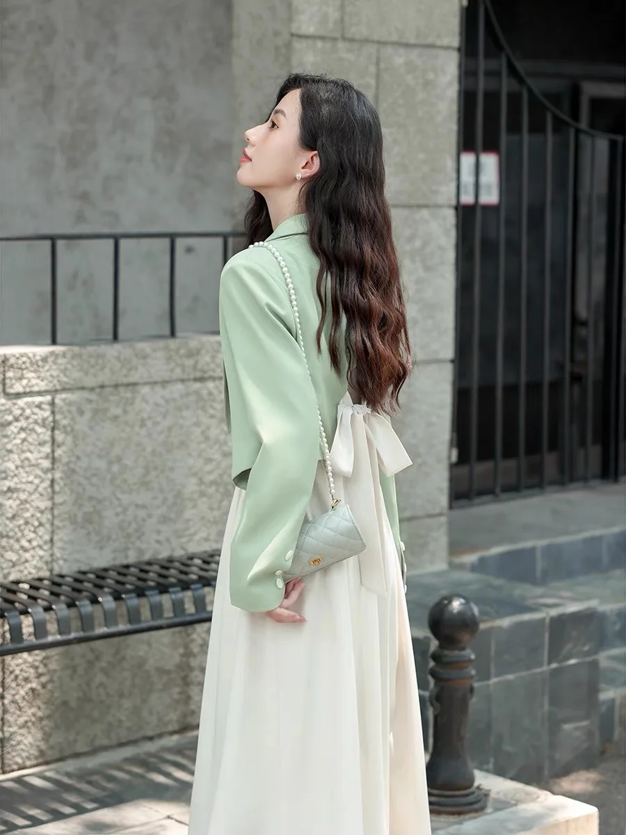 Casual vrouw blazer zakken geruite stiksels kunst Renaissance touw vetersluiting schouderophalen grote vroege klinknagel maatwerk ruches strepen gewatteerd