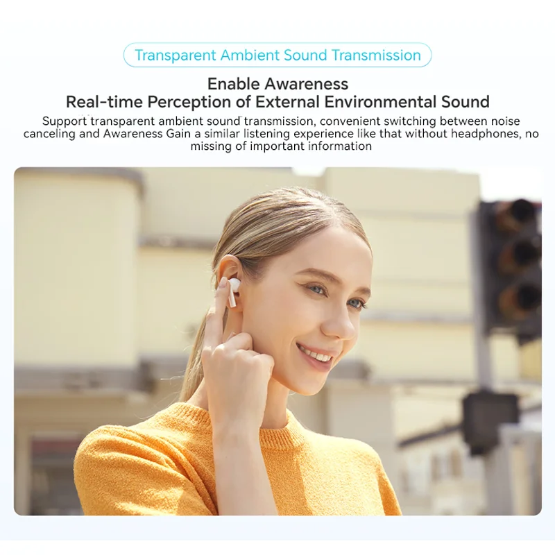 الإصدار العالمي من سماعات أذن HONOR CHOICE X5 سماعات بلوتوث لاسلكية سماعة رأس بخاصية إلغاء الضوضاء النشطة