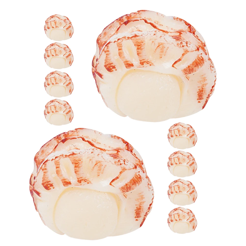 

10 PCS Simulated Food Decorative Figurine Kitchen Prop Display Props Fake Shrimp