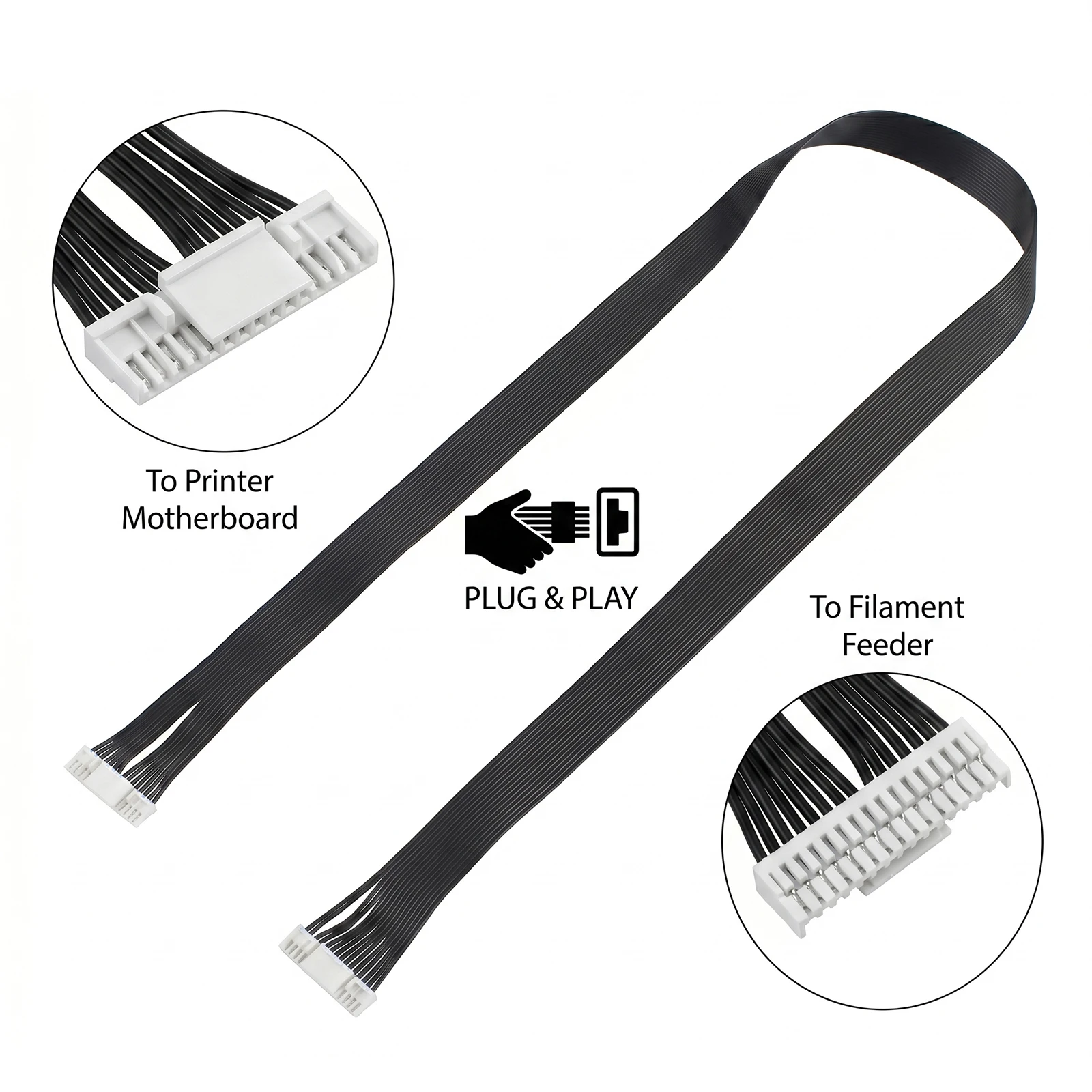 Câble d'extension pour l'alimentation en matériaux Snapmaker U1, compatible avec plusieurs bobines de filament, pour U1
