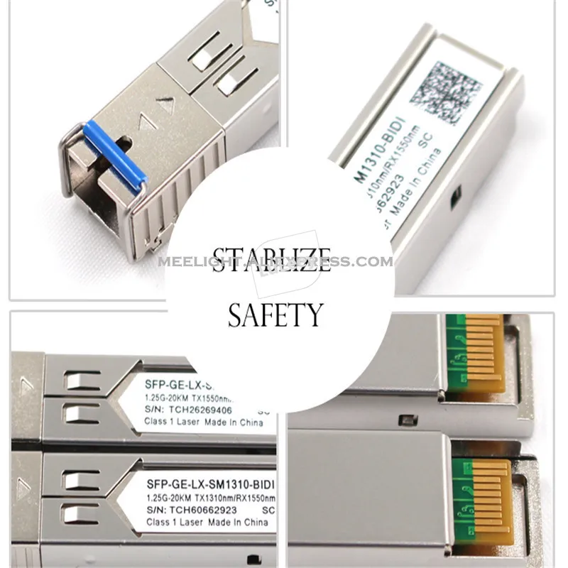 Imagem -04 - Gbic 1.25g Sfp Gigabit Fibra Monomodo Único Módulo Ótico H3c Ddm Compatível com a Huawei H3c Interruptor Ruijie Par sc lc 20km