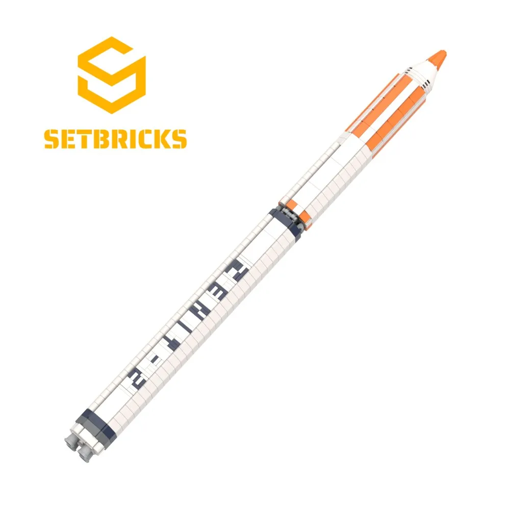 

SETBRICKS MOC Zenit - 2 Rocket (1:110 Scale) Building Blocks Set Science Space Satellite Explore Vehicle Toys For Children Gifts