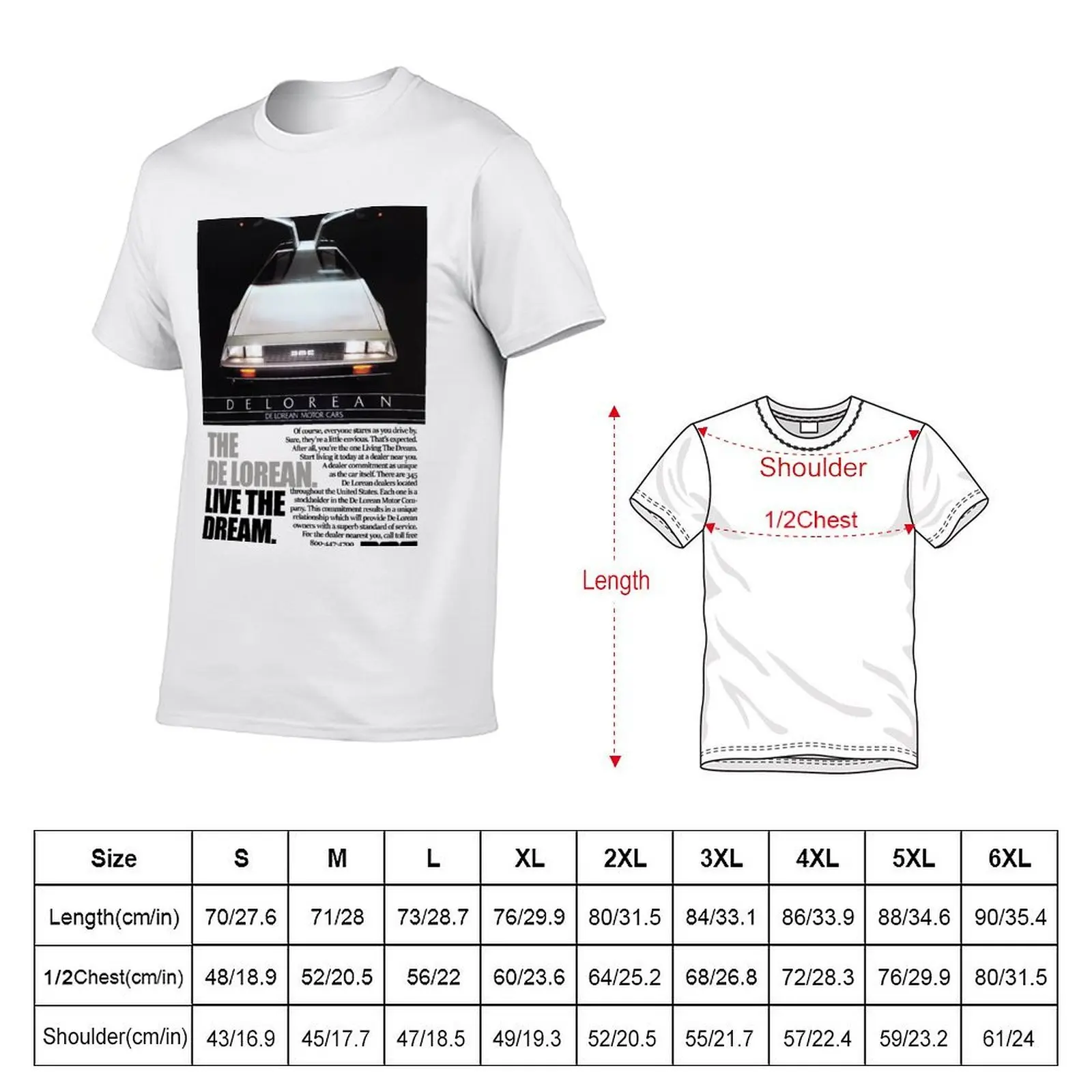 DE LOREAN T-Shirt t shirt man plain t shirts for man pack white T-Shirt