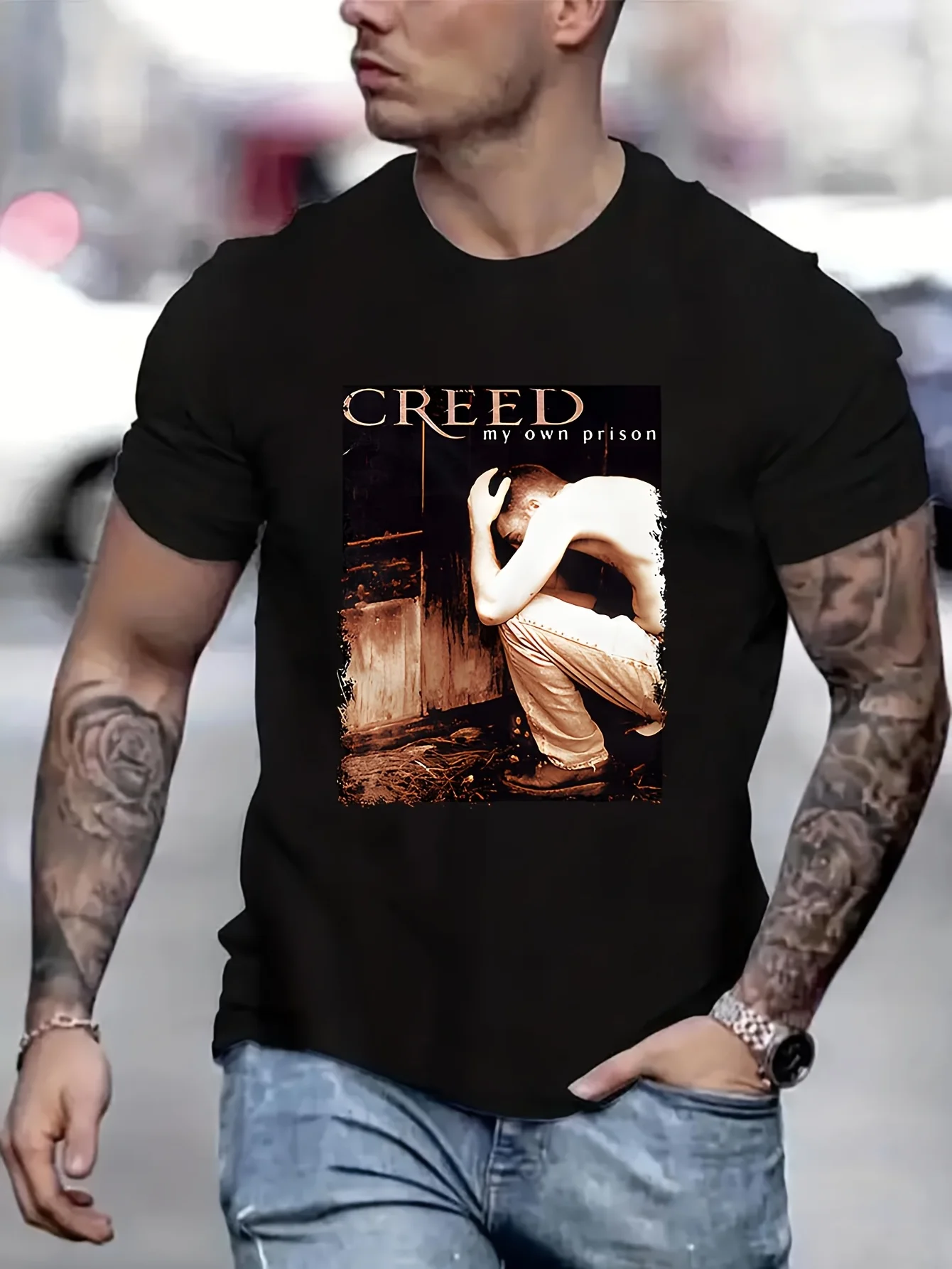 

Футболки большого размера Creed Band, мужская дизайнерская одежда, хлопковые мужские футболки, мужская одежда, забавные футболки B5021973