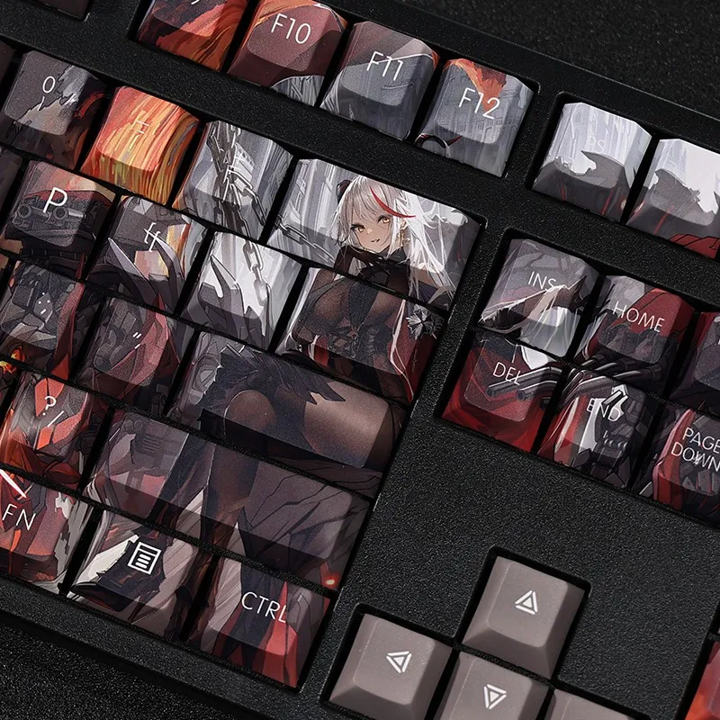 Azur Lane Kms Agir-Teclado mecánico para videojuegos, accesorio Sexy de 108 teclas, sublimación Pbt, Hentai