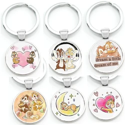 Chip And Dale Baby Disney Cartoon Character - Mental Keychain Keyring Pending Key Chain Key Ring - Birthday Gift For Bag Decor