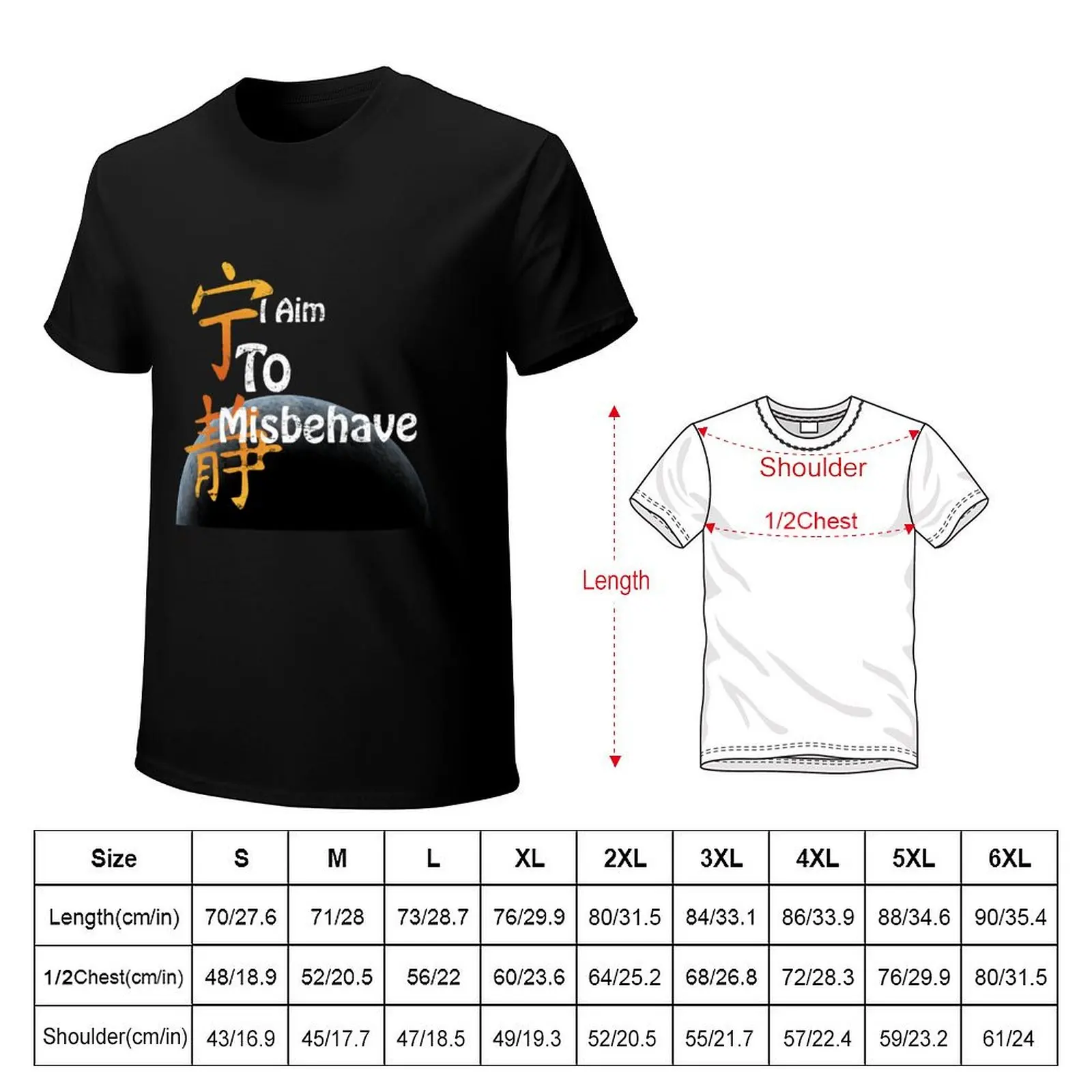 I Aim To Misbehave T-Shirt Basic Short Sleeve Cotton Blend T-Shirt