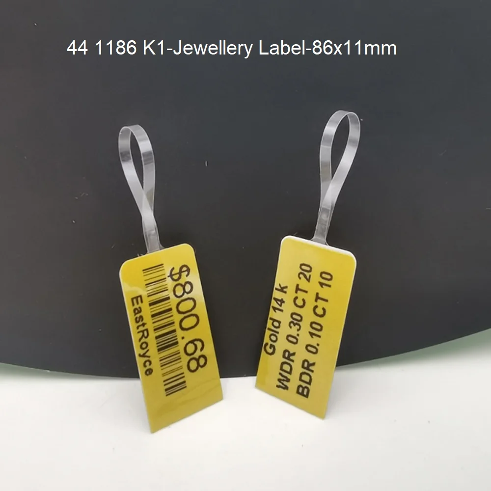 Transparent Rat-Tail&Golden Color Jewelry Label Printing Paper 3.5 