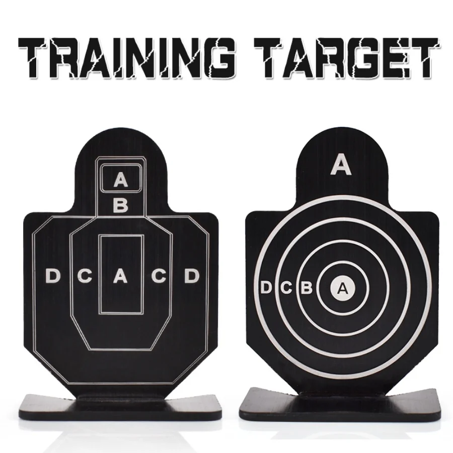 4-pack 2,36x1,57 inch herbruikbare metalen schietdoelen - Bullseye- en silhouetdoelen voor schietoefeningen (gebruik binnen/buiten)