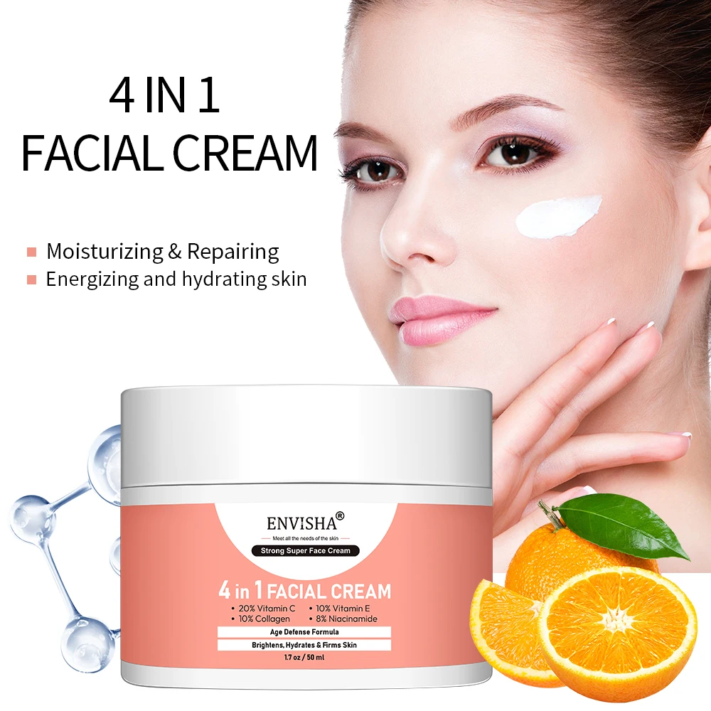 

ENVISHA Collagen Face Cream Skin Care Anti-Aging Wrinkle Whitening Moisturizing Shrink Pores Fade Hyaluronic Acid Niacinamide